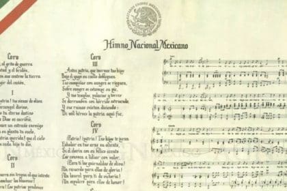 Prtitura y letra del Himno Nacional Mexicano