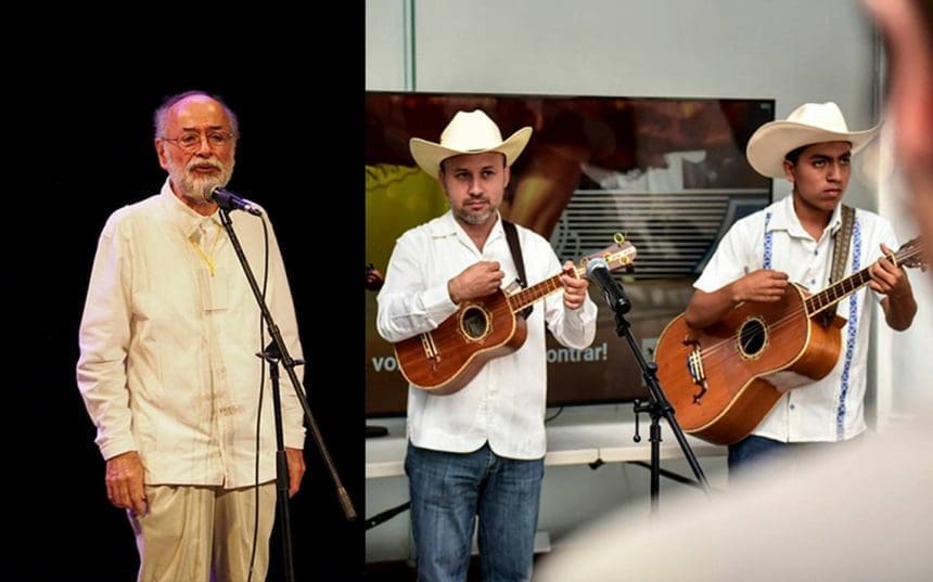 Grupo musical en el encuentro de las huastecas