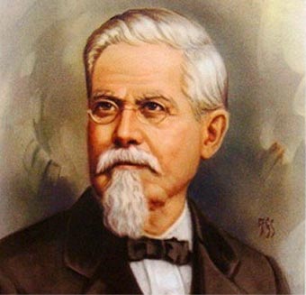 Jaime Nunó, compositor del Himno Nacional. Se presentó a declarar la autoría de la musicalización del himno porque firmó como J. N