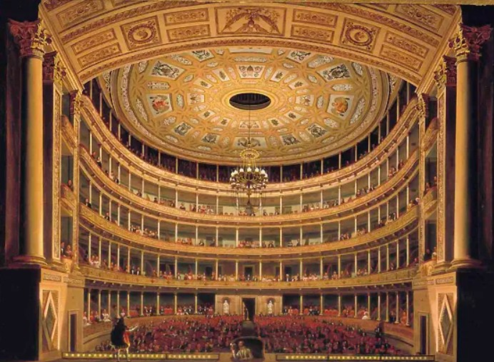 Teatro Santa Anna en el que se presentó por primera vez el Himno Nacional Mexicano