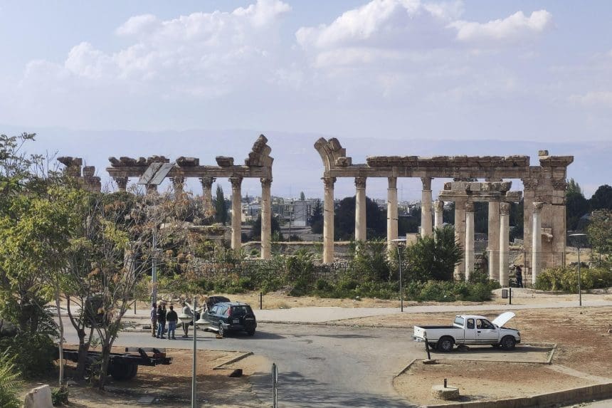 Las ruinas grecorromanas de Baalbek, en el este del Líbano y patrimonio de la humanidad por la Unesco. EFE/Noemí Jabois