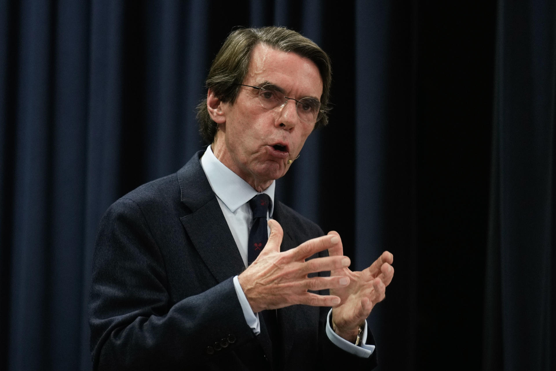 Fotografía de archivo del expresidente del Gobierno español José María Aznar. EFE/ Borja Sánchez-trillo
