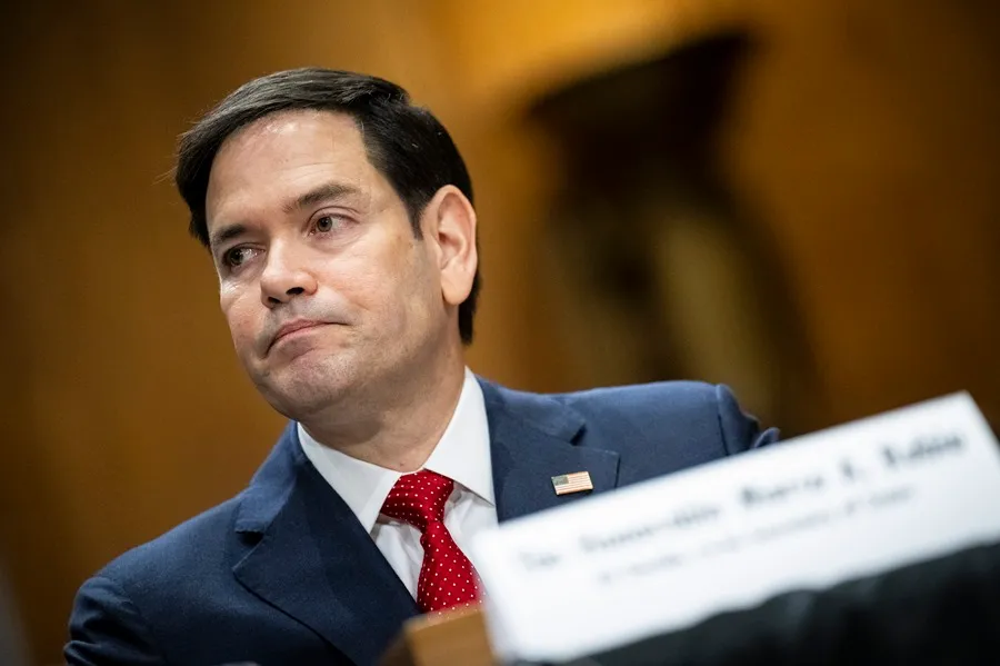 El senador Marco Rubio, nominado a secretario de Estado de Estados Unidos en el próximo Gobierno de Donald Trump, durante su audiencia de confirmación en el Senado, este 15 de enero de 2025. EFE/Graeme Sloan