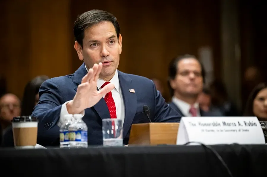 El senador Marco Rubio, nominado a secretario de Estado de Estados Unidos en el próximo Gobierno de Donald Trump, durante su audiencia de confirmación en el Senado, este 15 de enero de 2025. EFE/Graeme Sloan
