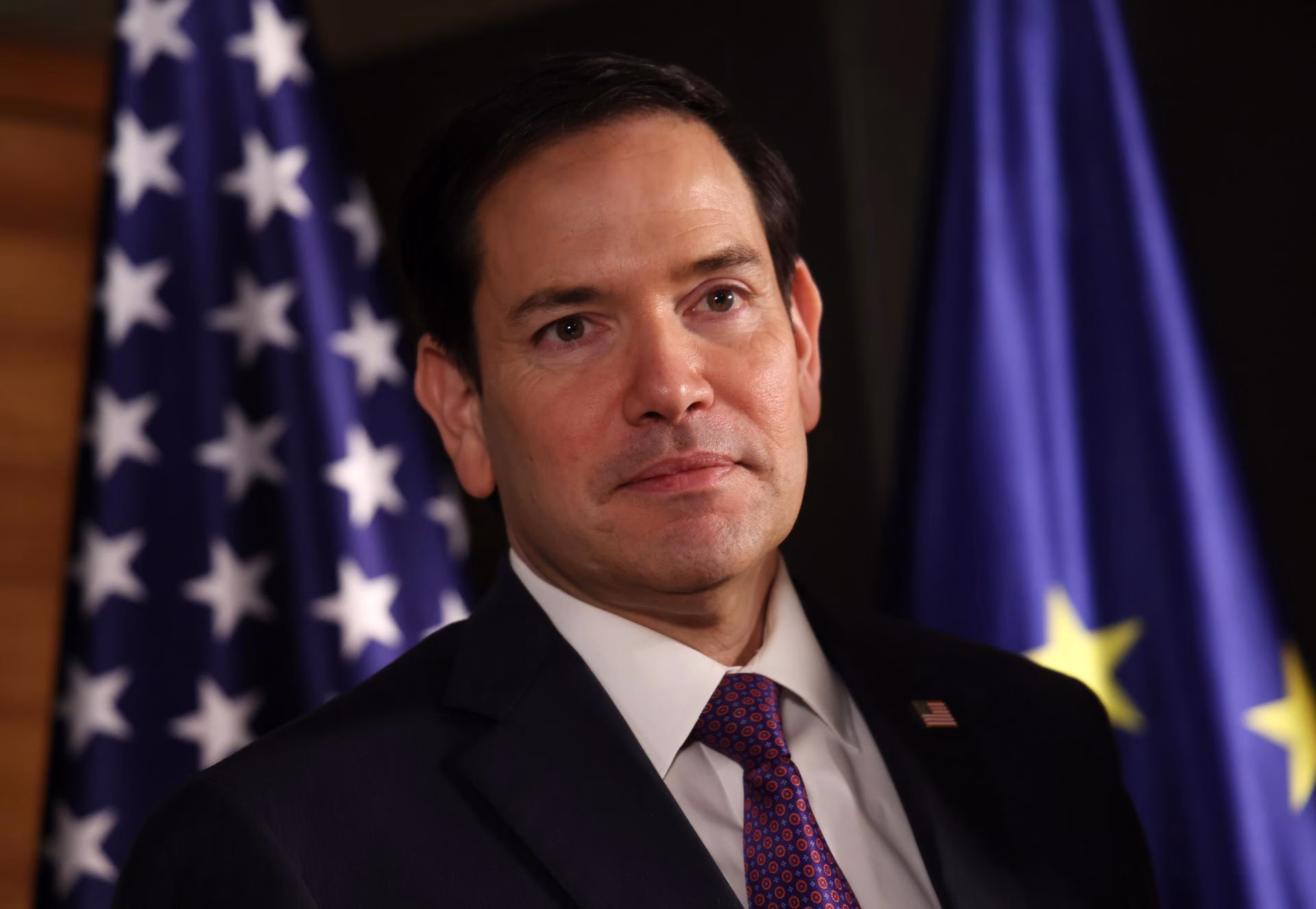 El secretario de Estado de Estados Unidos, Marco Rubio, fue registrado este sábado, 15 de febrero, durante la 61 Conferencia de Seguridad de Múnich, en esta ciudad bávara alemana. EFE/Sean Gallup/Pool