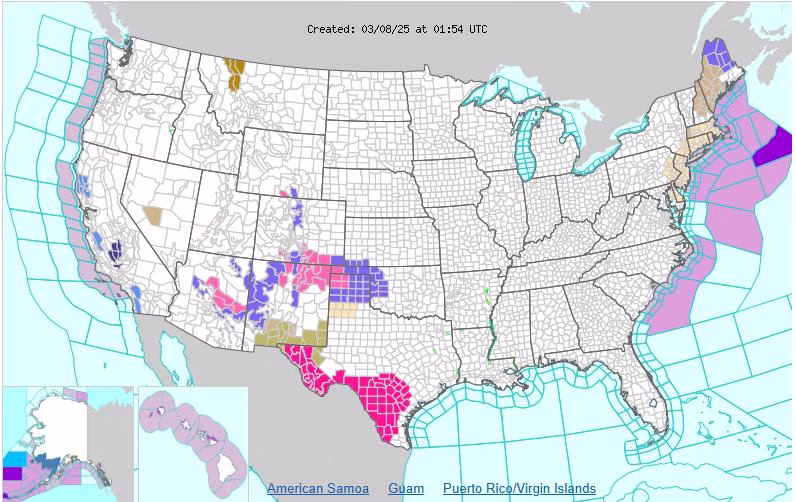 Clima en Estados Unidos: Se prevén tormentas intensas este fin de semana