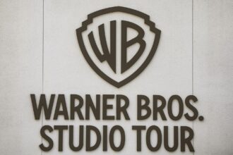 El logotipo de Warner Bros. se observa en el complejo de estudios de Warner Bros. Studios en Los Ángeles, California (EE. UU.), el 23 de abril de 2026. EFE/CHRIS TORRES